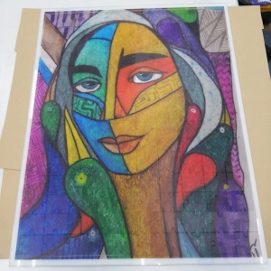 Пазл на молочном оргстекле