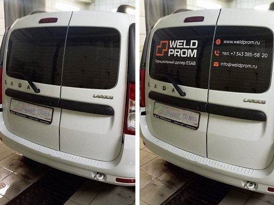 Реклама на автомобиль Lada Largus